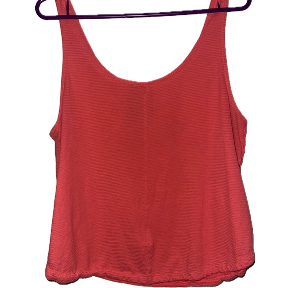 Adidas Logo Tank Top Loose Fit Cropped Medium Pink - Picture 3 of 4